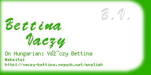 bettina vaczy business card